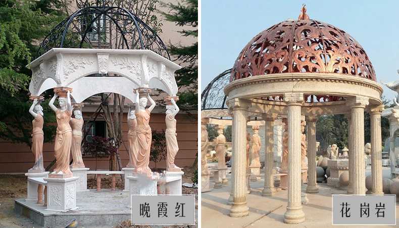 歐式景觀(guān)涼亭，大理石涼亭，石雕景觀(guān)涼亭