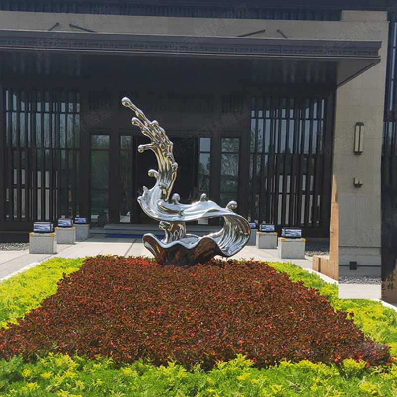 不銹鋼水滴雕塑，不銹鋼雕塑廠家