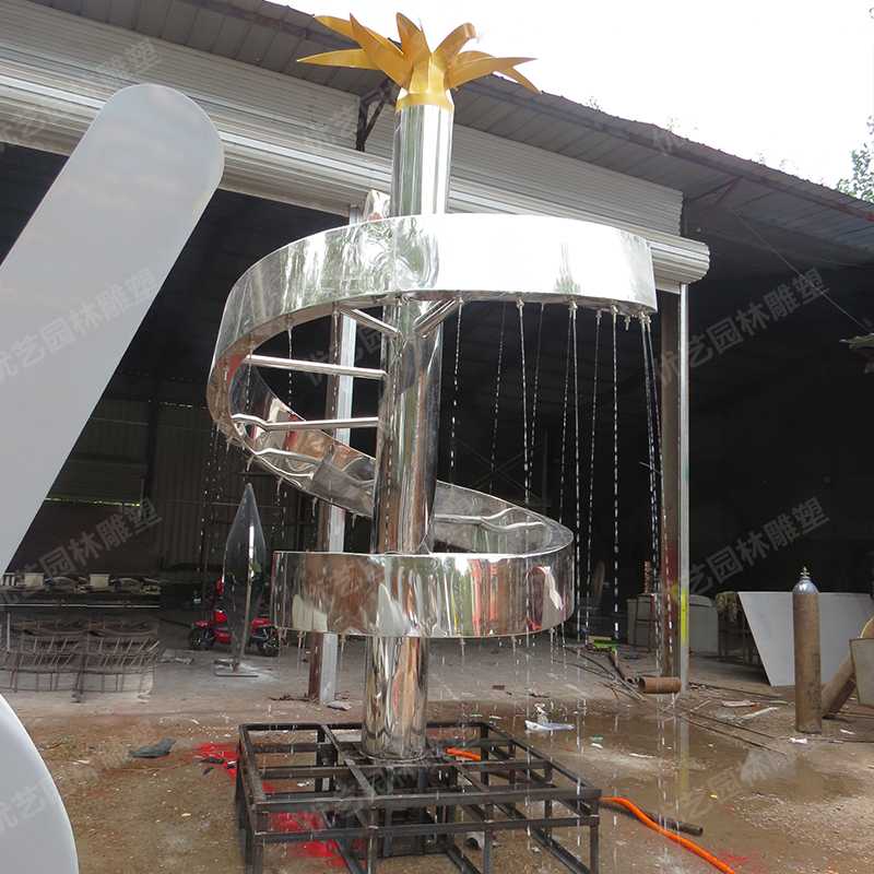 水景噴泉雕塑，不銹鋼雕塑廠家