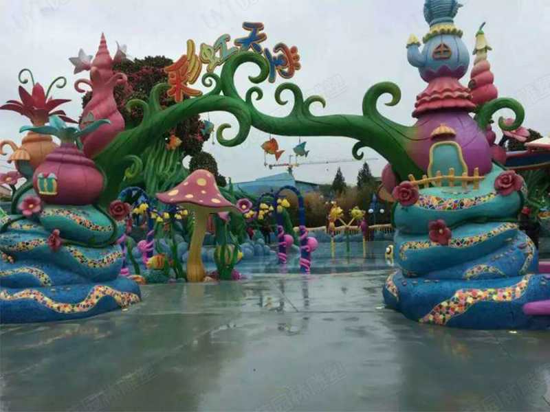 水泥雕塑，水泥卡通門頭